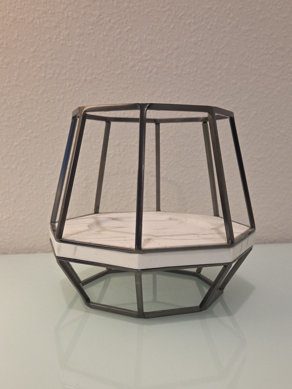 Bath & Body Works Geometric Pedistal Frame Large 3 Wick Candle Holder